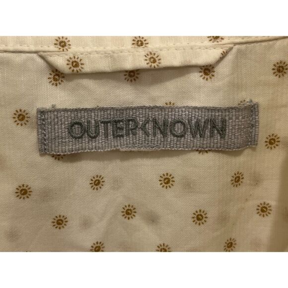 OUTERKNOWN White Floral Kelly Slater Button Up Surf Skate Shirt  Mens Size Small - Picture 4 of 8